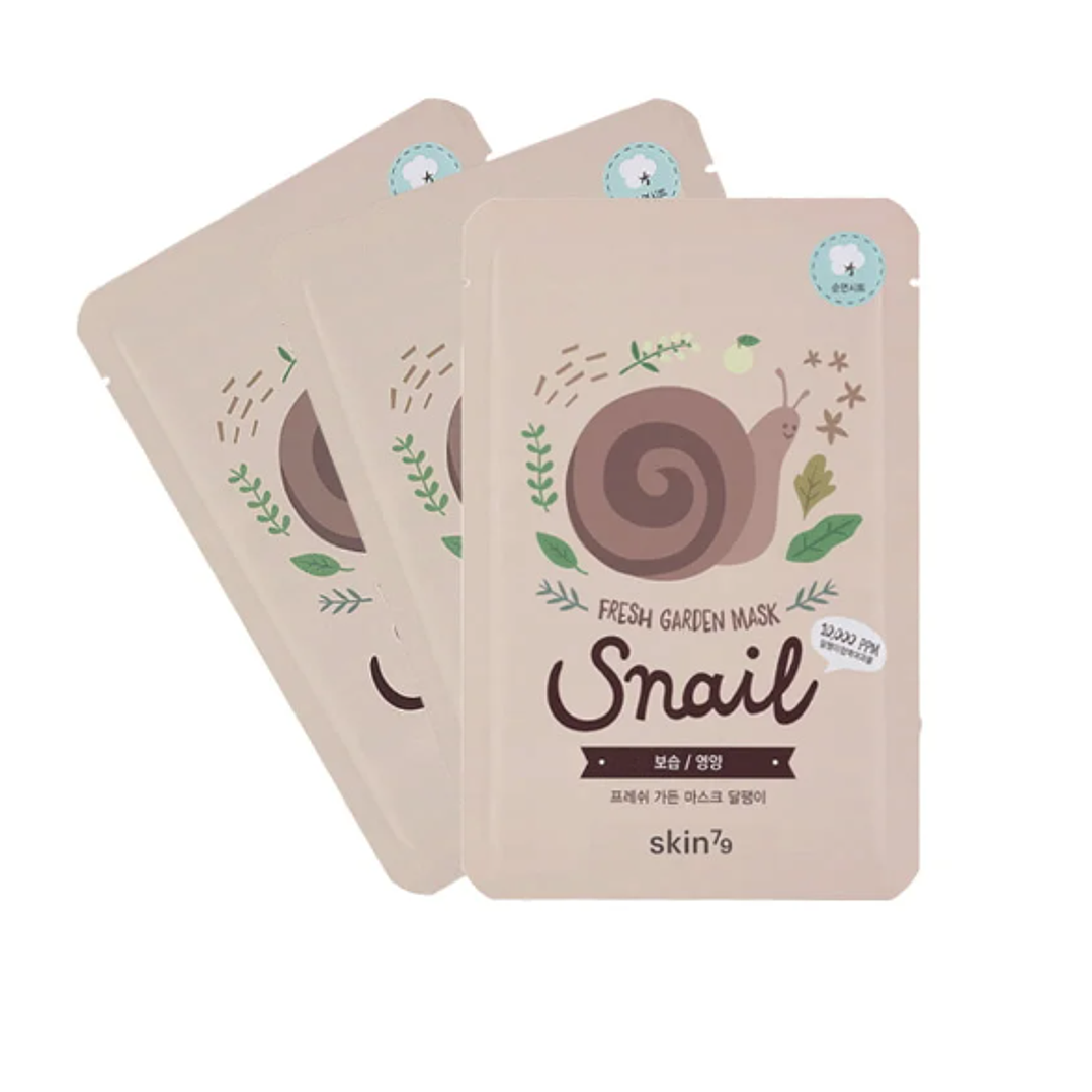 Fresh Garden Mask Snail Moisture & Nutrition – Mascarilla Facial Reparadora con Mucina de Caracol | Skin79 1