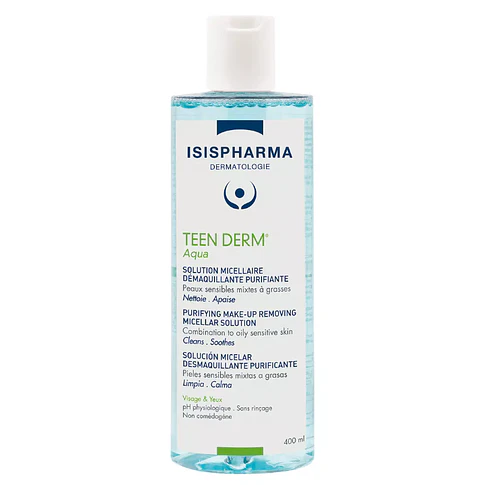 Teen Derm Aqua Isispharma – Agua Micelar Purificante para Piel Mixta a Grasa