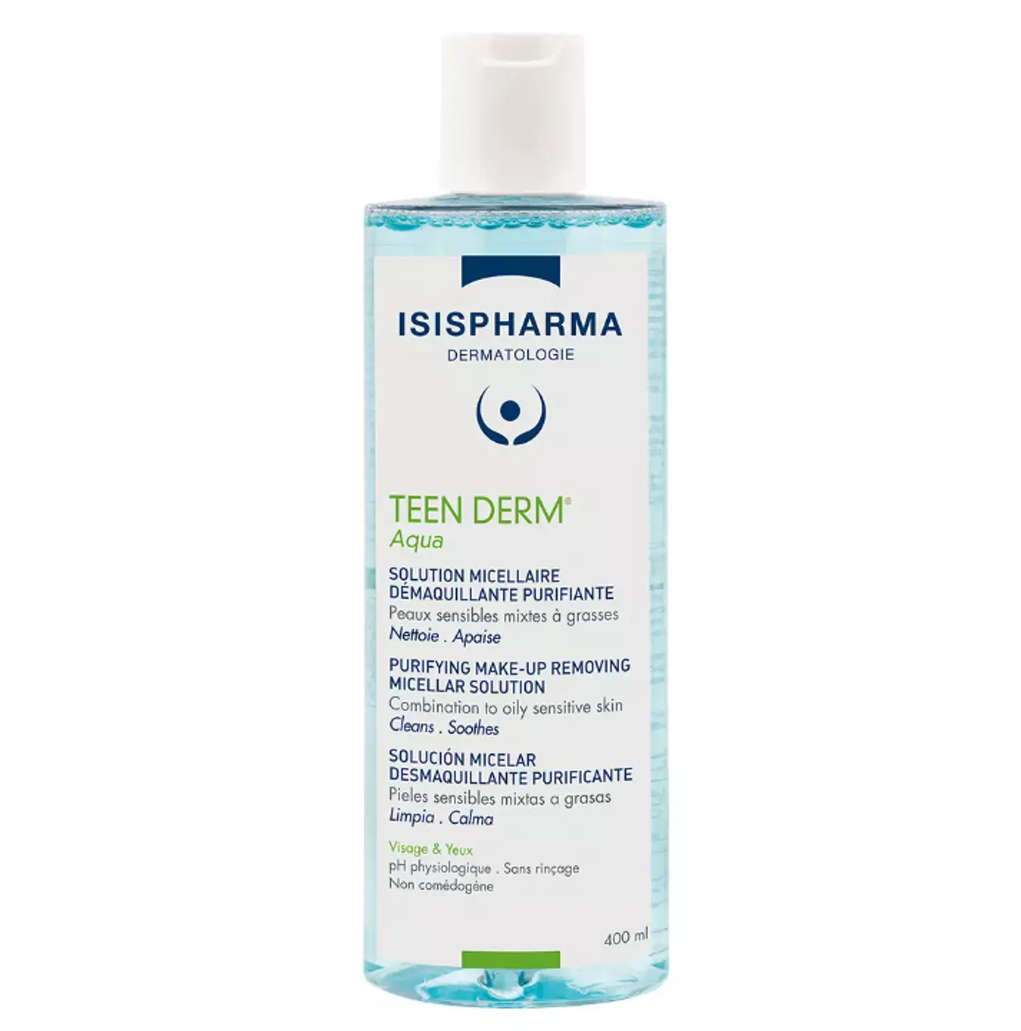 Teen Derm Aqua Isispharma – Agua Micelar Purificante para Piel Mixta a Grasa 1