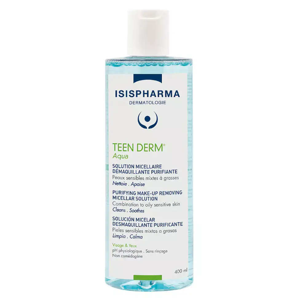 Teen Derm Aqua Isispharma – Agua Micelar Purificante para Piel Mixta a Grasa 1