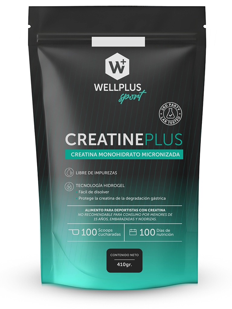 Creatine Plus Wellplus Sport – Creatina Monohidrato Micronizada con Tecnología Hydrogel 410 g