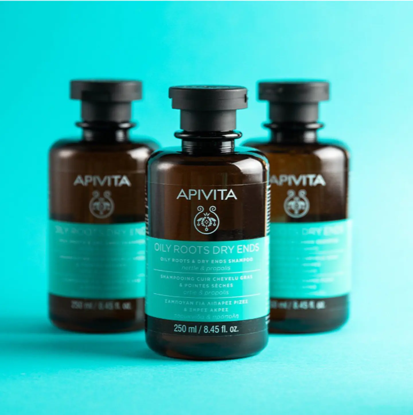 Shampoo Equilibrante Para Raíz Grasa y Puntas Secas APIVITA 1