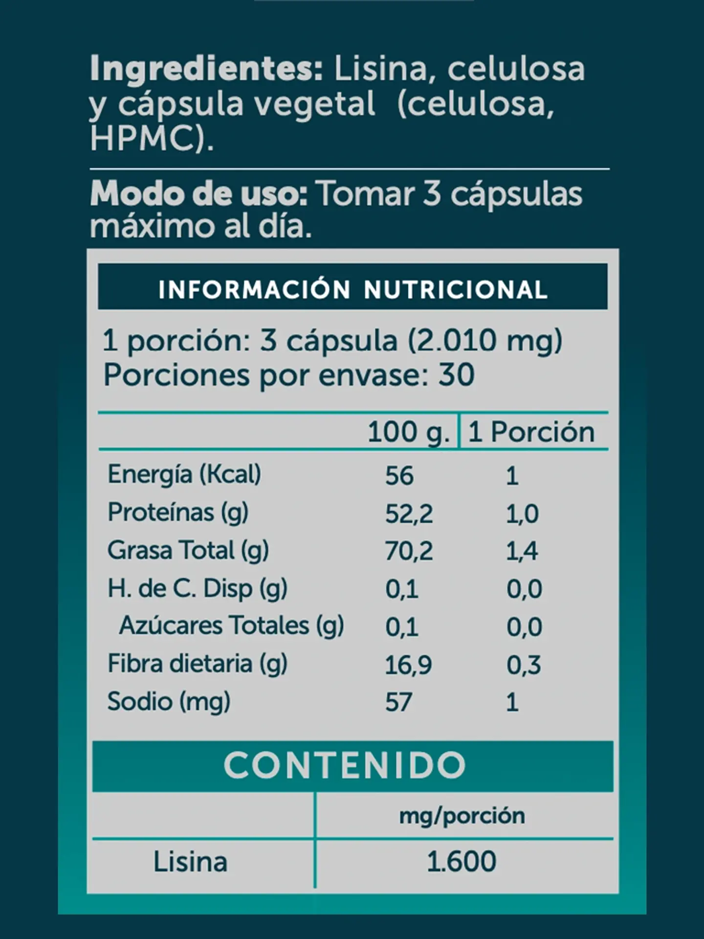 Lisina Pure Wellplus – Aminoácido Esencial para Piel, Colágeno y Bienestar General (90 cápsulas) 2