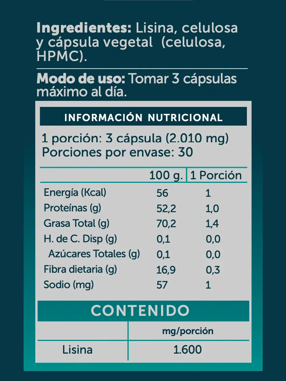Lisina Pure Wellplus – Aminoácido Esencial para Piel, Colágeno y Bienestar General (90 cápsulas) 2