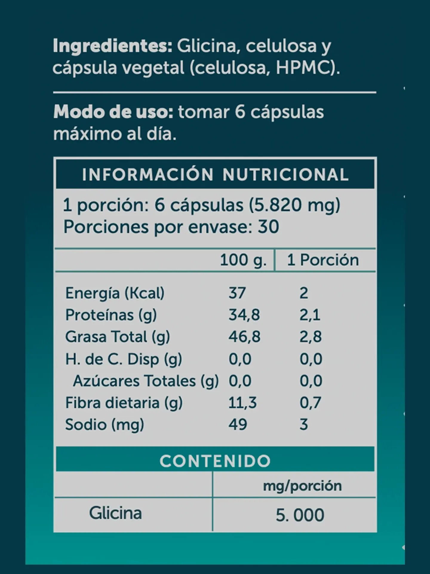 Glicina Pure Wellplus – Aminoácido Funcional para Sueño, Piel y Sistema Nervioso (180 cápsulas) 2