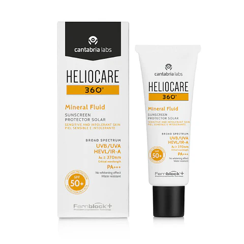 Heliocare 360 Mineral Fluid SPF50+ – Fotoprotección Mineral para Piel Sensible y Reactiva