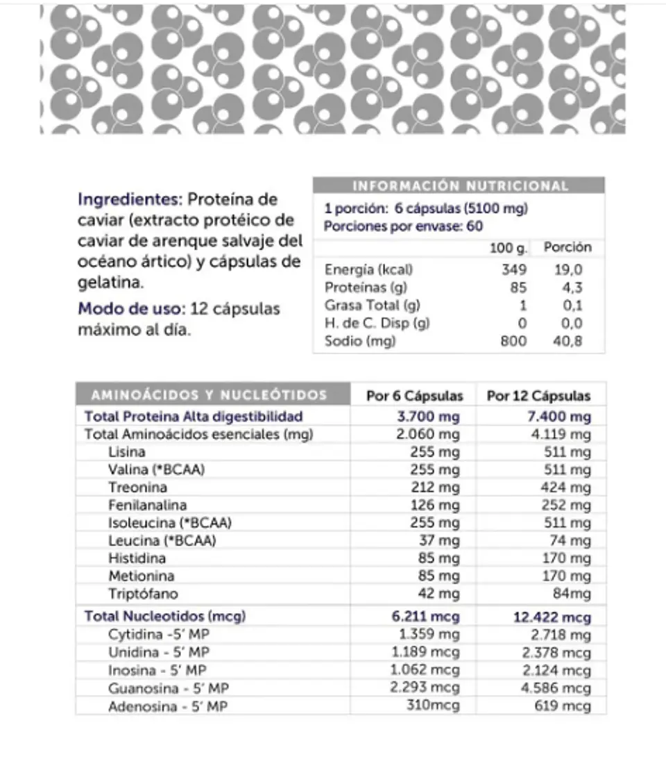 Caviar Protein Pure Wellplus – Proteína de Caviar con BCAA y Nucleótidos | Boutique de Piel 2