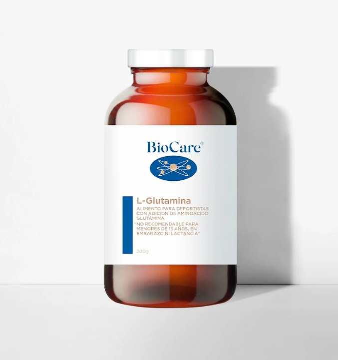 L-Glutamina Polvo Biocare – Aminoácido para Salud Intestinal y Recuperación 200 g