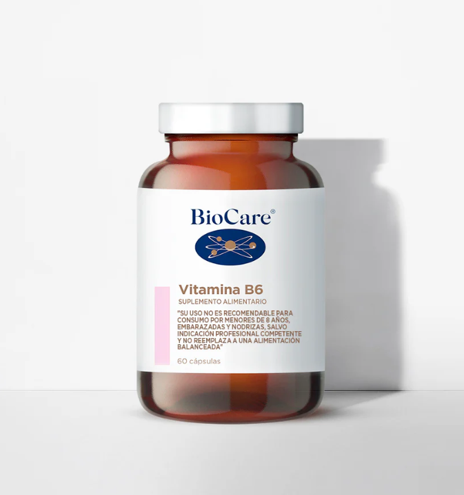 Vitamina B6 Biocare – Piridoxal-5-Fosfato (P-5-P) Alta Absorción 60 Cápsulas
