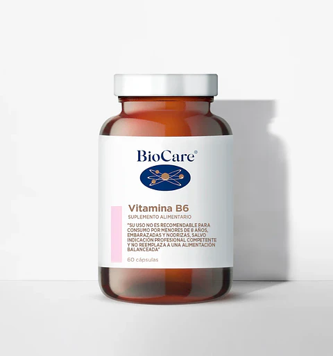 Vitamina B6 Biocare – Piridoxal-5-Fosfato (P-5-P) Alta Absorción 60 Cápsulas