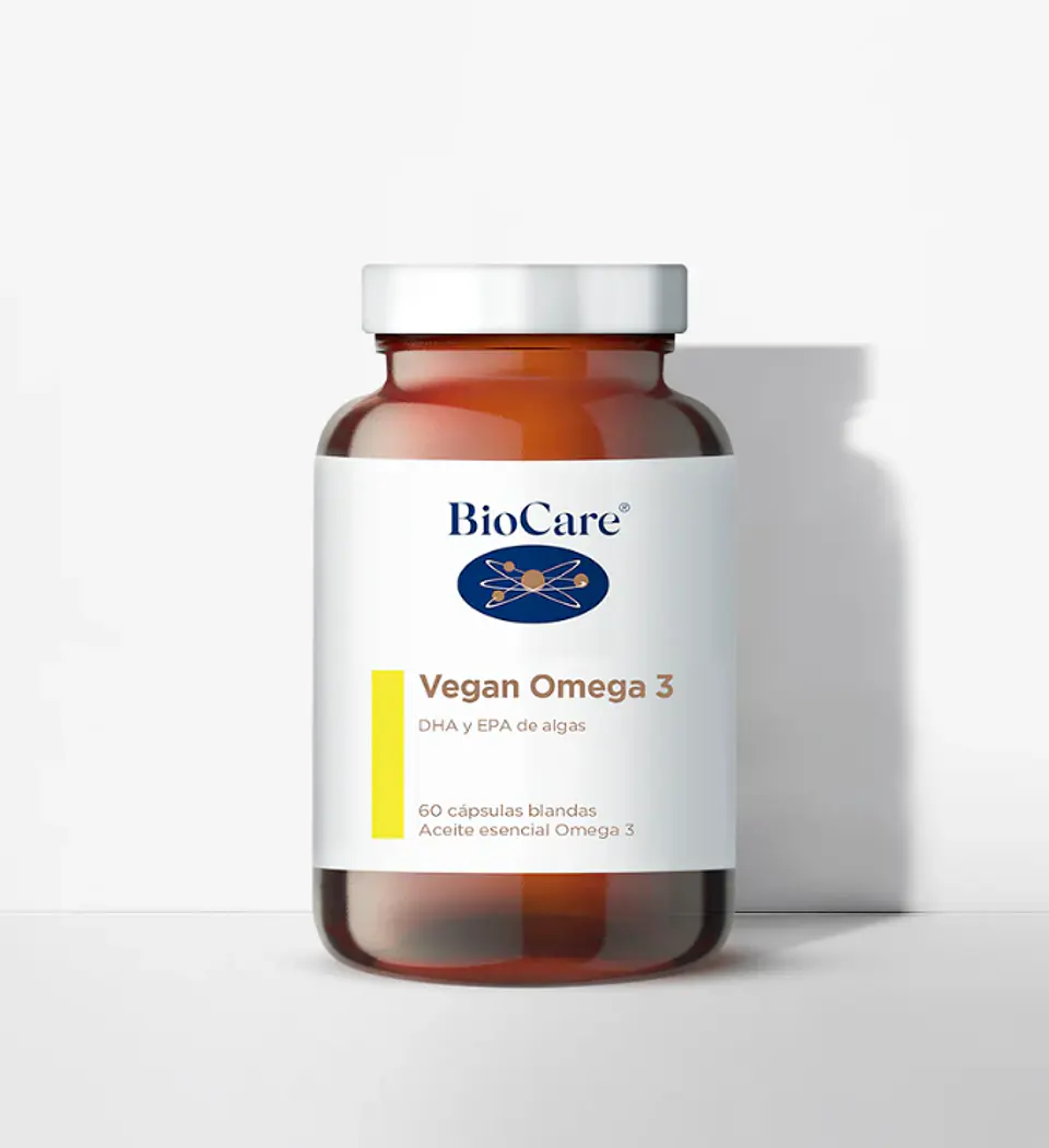 Vegan Omega 3 Biocare – Omega 3 de Algas con EPA y DHA 60 Cápsulas 1