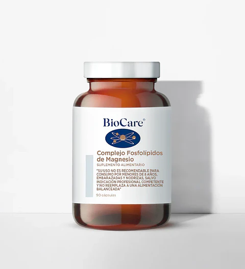 Fosfolípidos de Magnesio Biocare – Magnesio de Alta Biodisponibilidad para Sistema Nervioso y Energía 90 Cápsulas