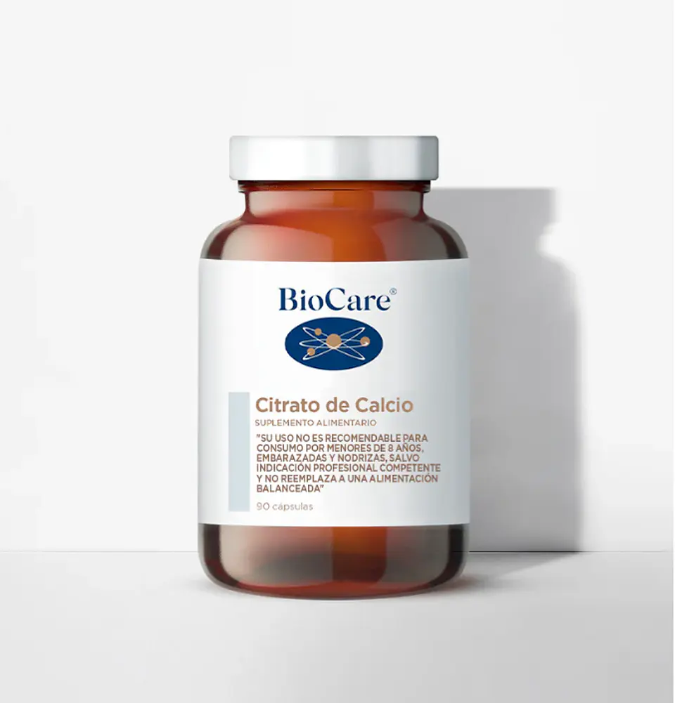Citrato de Calcio Biocare – Calcio de Alta Absorción para Salud Ósea y Metabolismo 90 Cápsulas 1