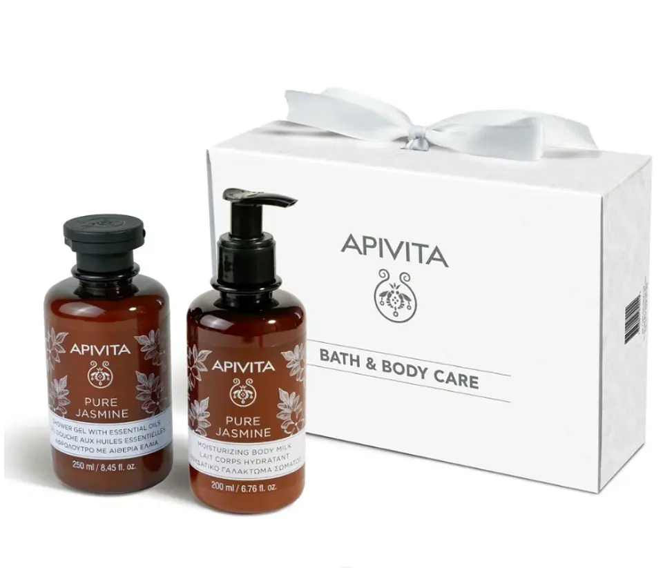 APIVITA Pure Jasmine Shower Gel & Body Milk Set 1