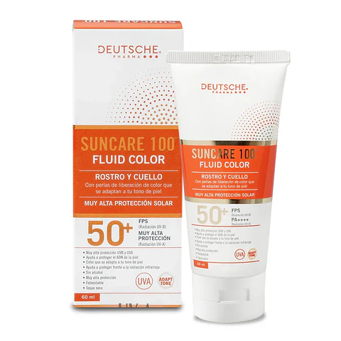 Suncare 100 Fluid Color FPS 50+ | Protector Solar con Color Toque Seco