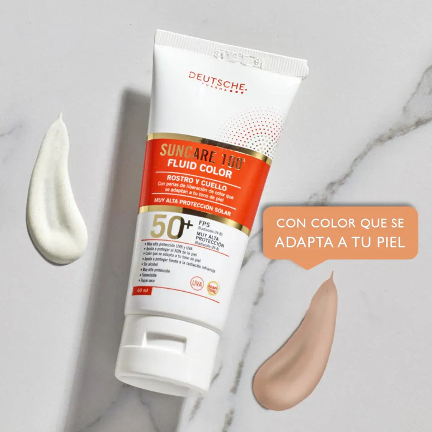 Suncare 100 Fluid Color FPS 50+ | Protector Solar con Color Toque Seco 2