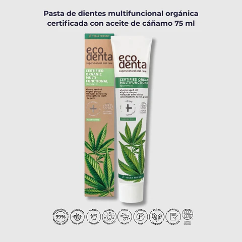 Ecodenta pasta Dental Semilla de cáñamo 75 Ml