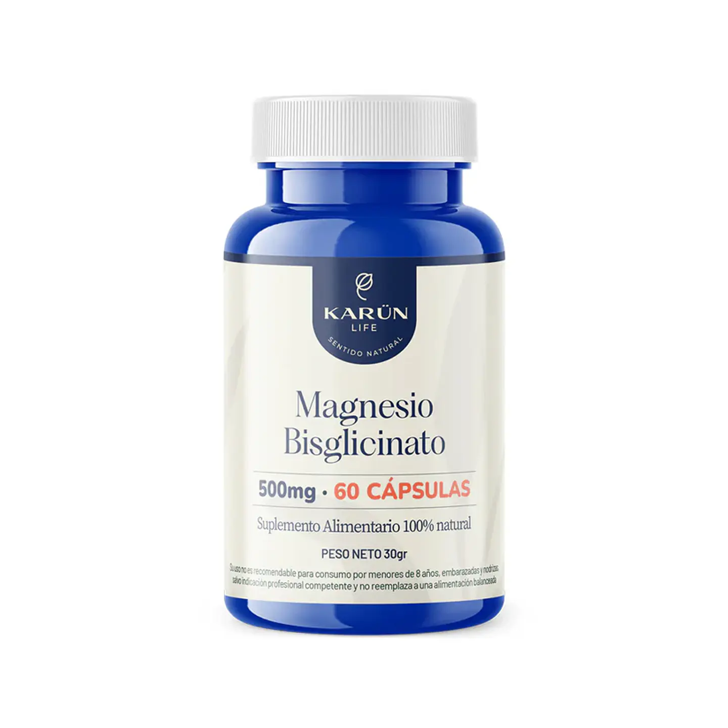 BISGLICINATO DE MAGNESIO 500 MG KARÜN LIFE – 60 CÁPSULAS 1