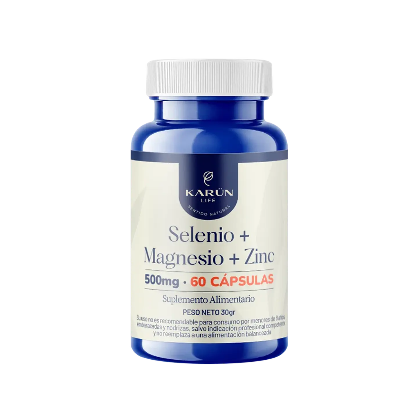 SELENIO + MAGNESIO + ZINC KARÜN LIFE 60 CÁPSULAS 1