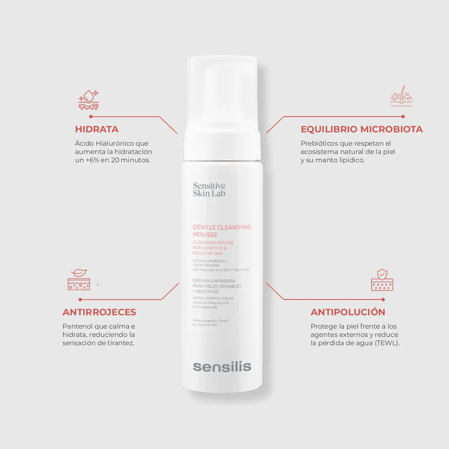 SENSILIS GENTLE ESPUMA LIMPIADORA MOUSSE 200 ML 2