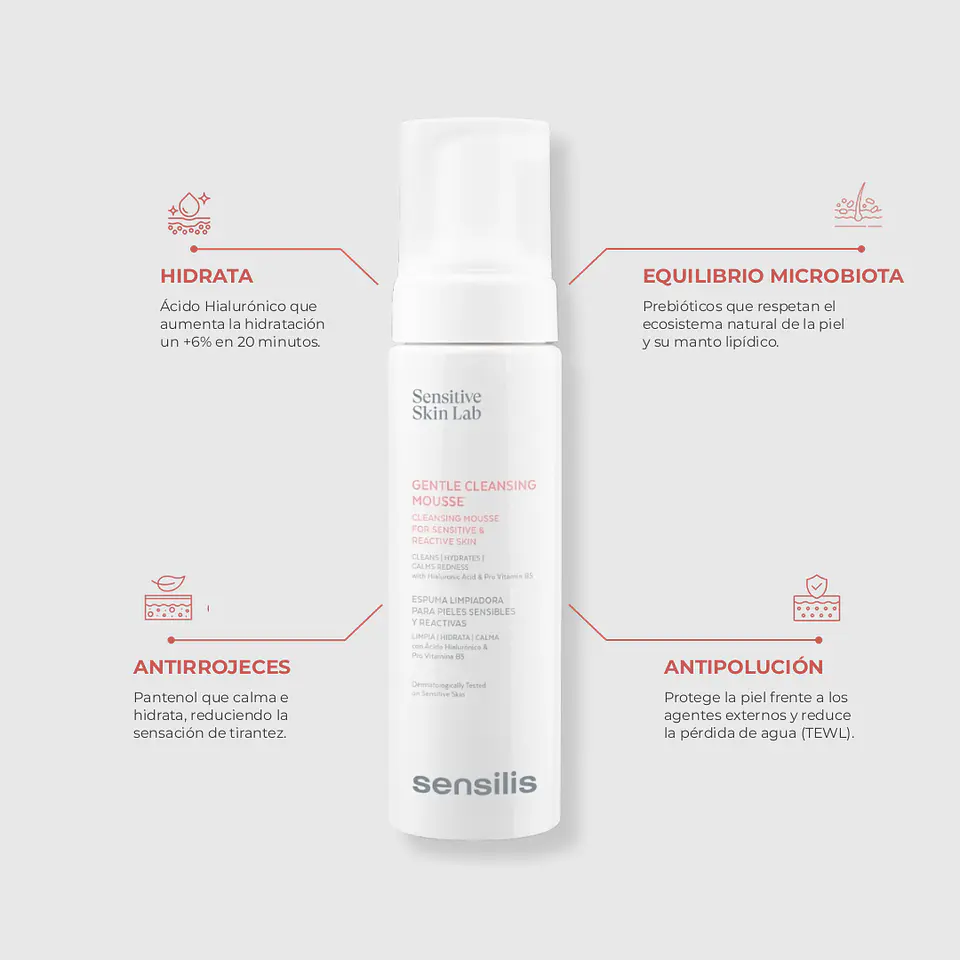 SENSILIS GENTLE ESPUMA LIMPIADORA MOUSSE 200 ML 2