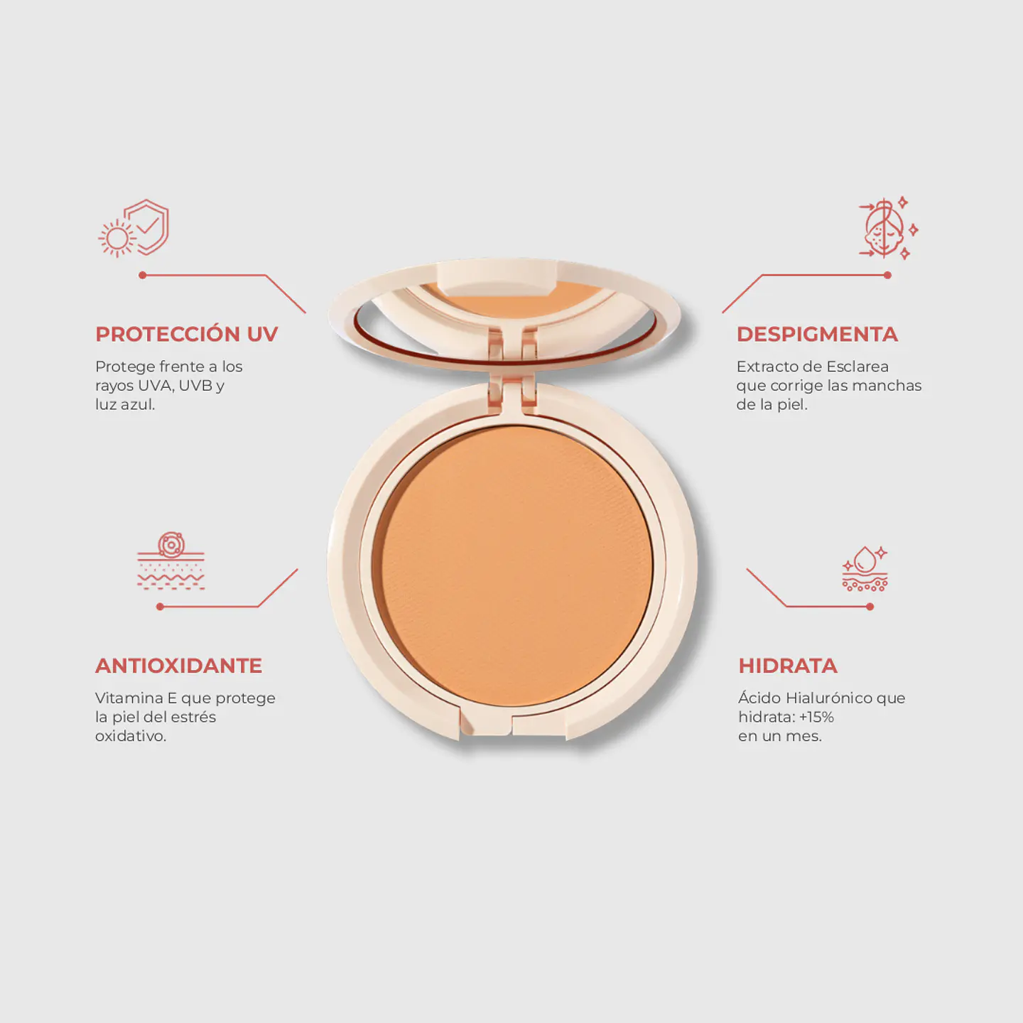 Maquillaje en crema despigmentante con SPF 50+ D-Pigment Make-Up 50+ Color NATURAL ROSE 2