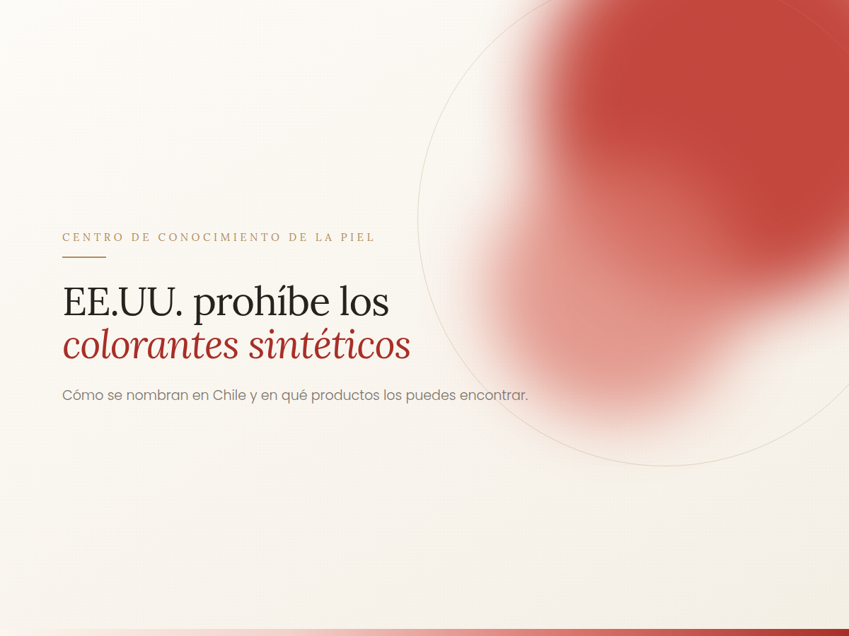 EEUU prohibe colorantes sintéticos. Cómo se nombran en Chile y en qué productos los puedes encontrar