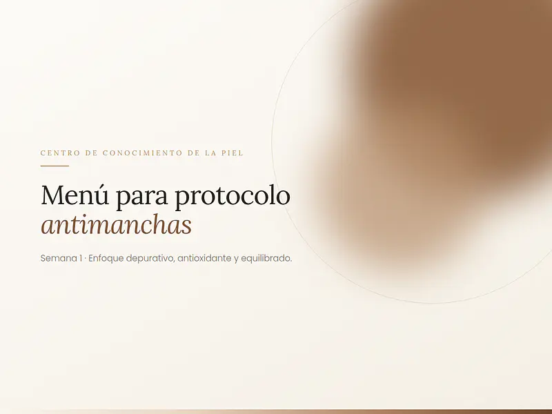 Menú para protocolo antimanchas