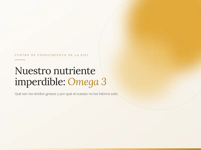 Nuestro nutriente imperdible: Omega3
