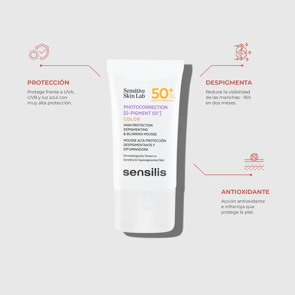 Sensilis Crema de día, Facial, Protección específica Photocorrection [D-Pigment 50+] 2