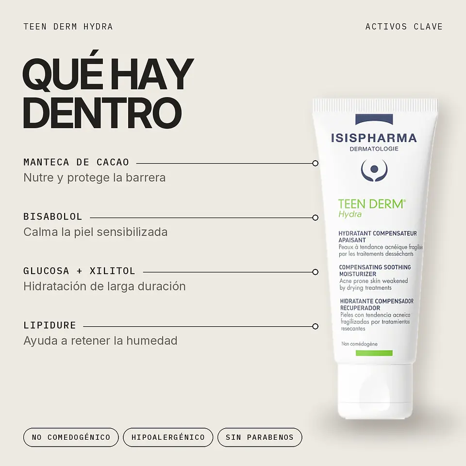 Teen Derm Hydra Crema Hidratante 40 ml 2