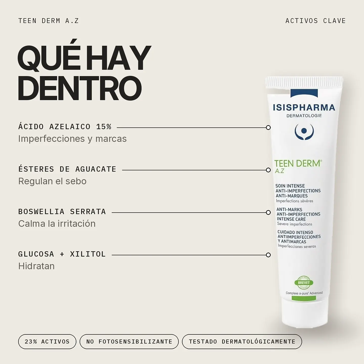 Teen Derm A.Z Cuidado Intenso Antiimperfecciones y Antimarcas 30 ml 2