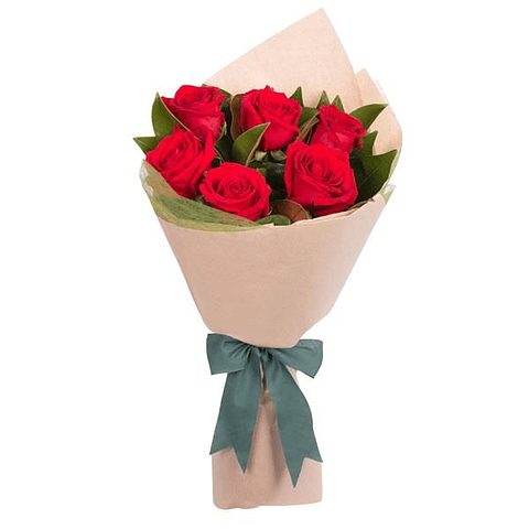 Bouquet De 6 Rosas Rojas