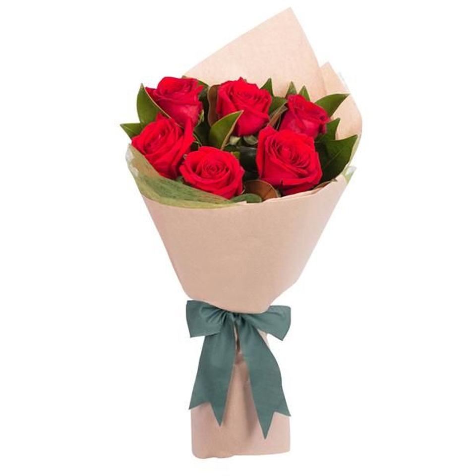 Bouquet De 6 Rosas Rojas 1