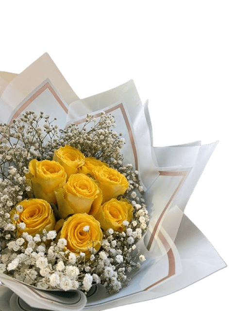 Bouquet De 6 Rosas Amarillas