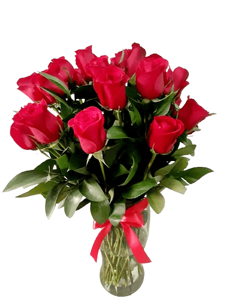 Jarron De 12 Rosas Rojas Admiracion