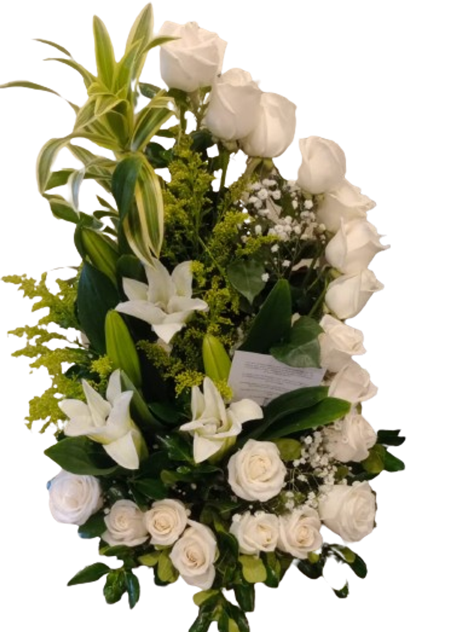 Arreglo Floral De Lirios Y Rosas Blancas 1