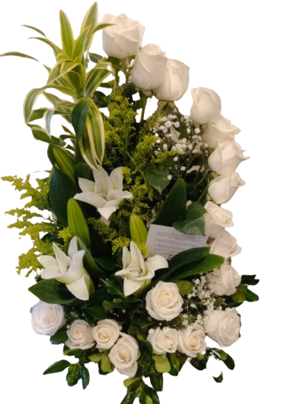 Arreglo Floral De Lirios Y Rosas Blancas 1