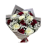Bouquet De 12 Rosas Rojas Y Blancas