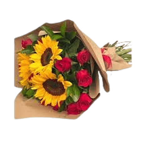 Bouquet De Girasol Con Rosas