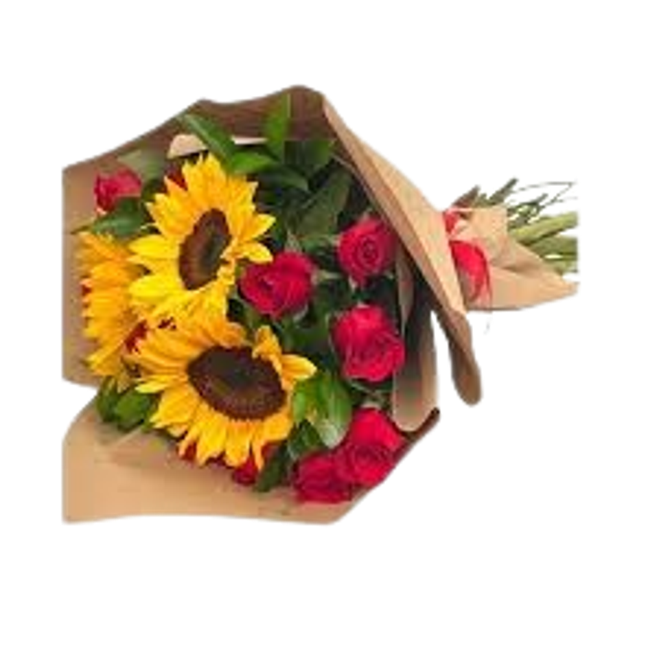 Bouquet De Girasol Con Rosas 1