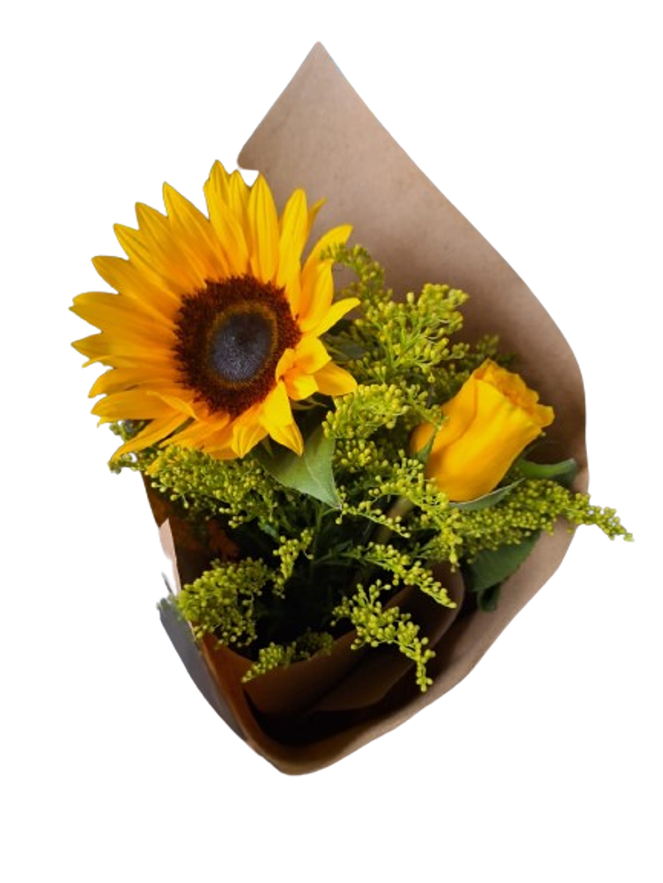 Solitario De Girasol Y Rosa Amarilla 1