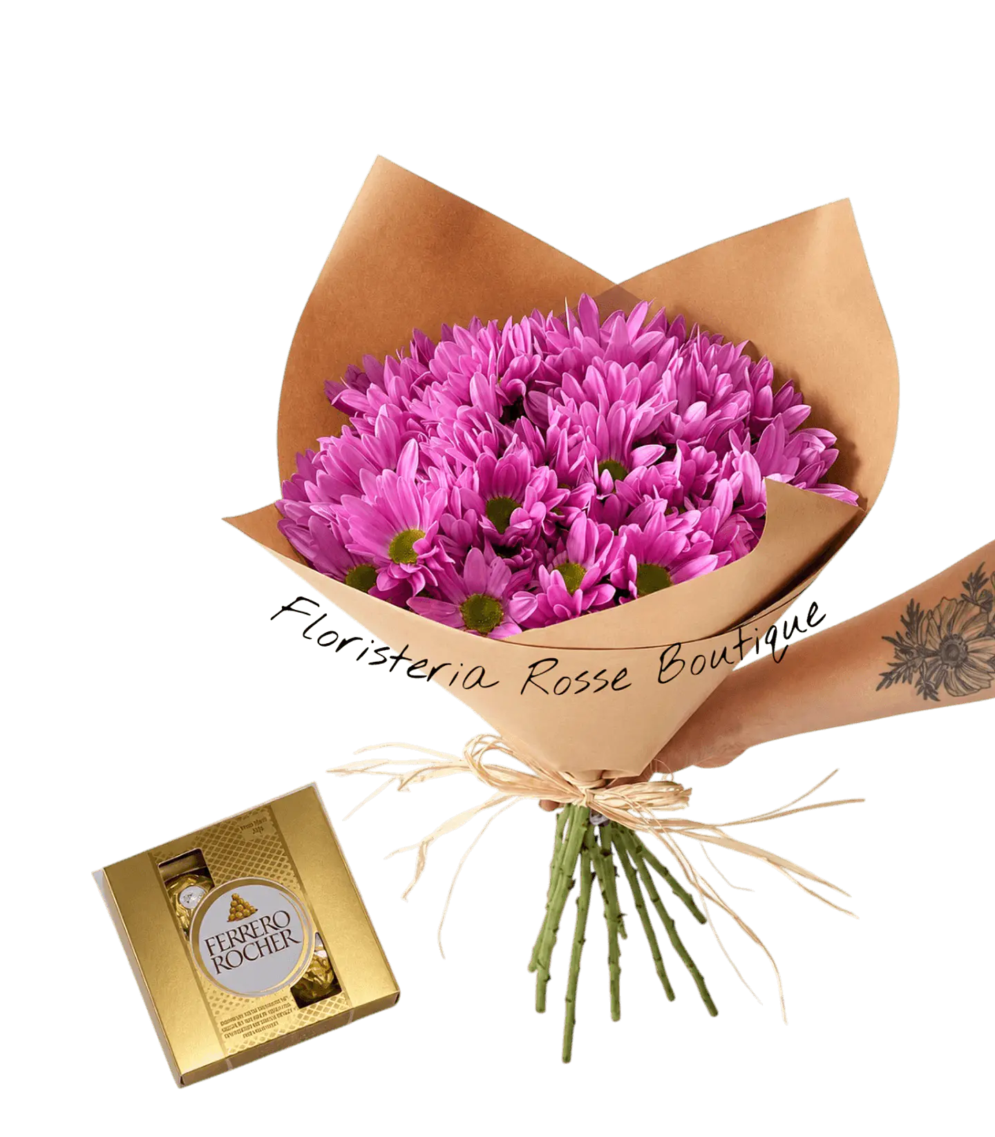 Bouquet de 20 Tallos de Maegarita Lila y Chocolate X4 1