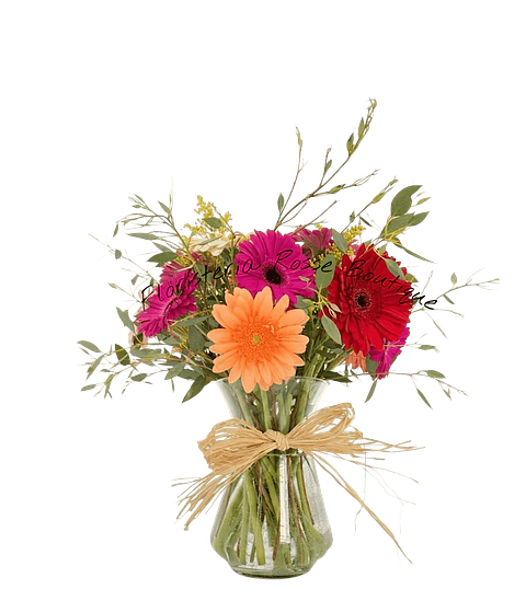 Jarrón de 8 Gerberas