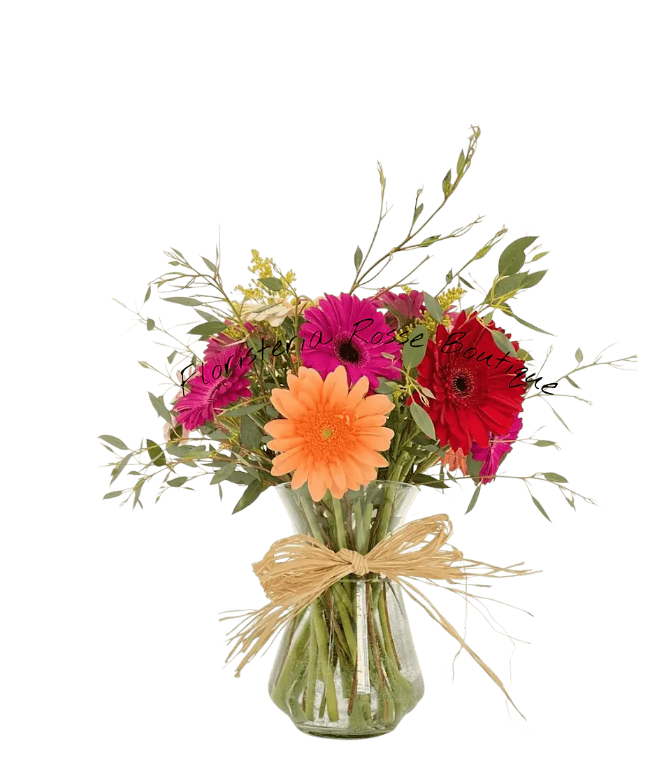 Jarrón de 8 Gerberas 1