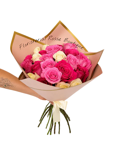 Bouquet de 25 Rosas Tonos Pastel