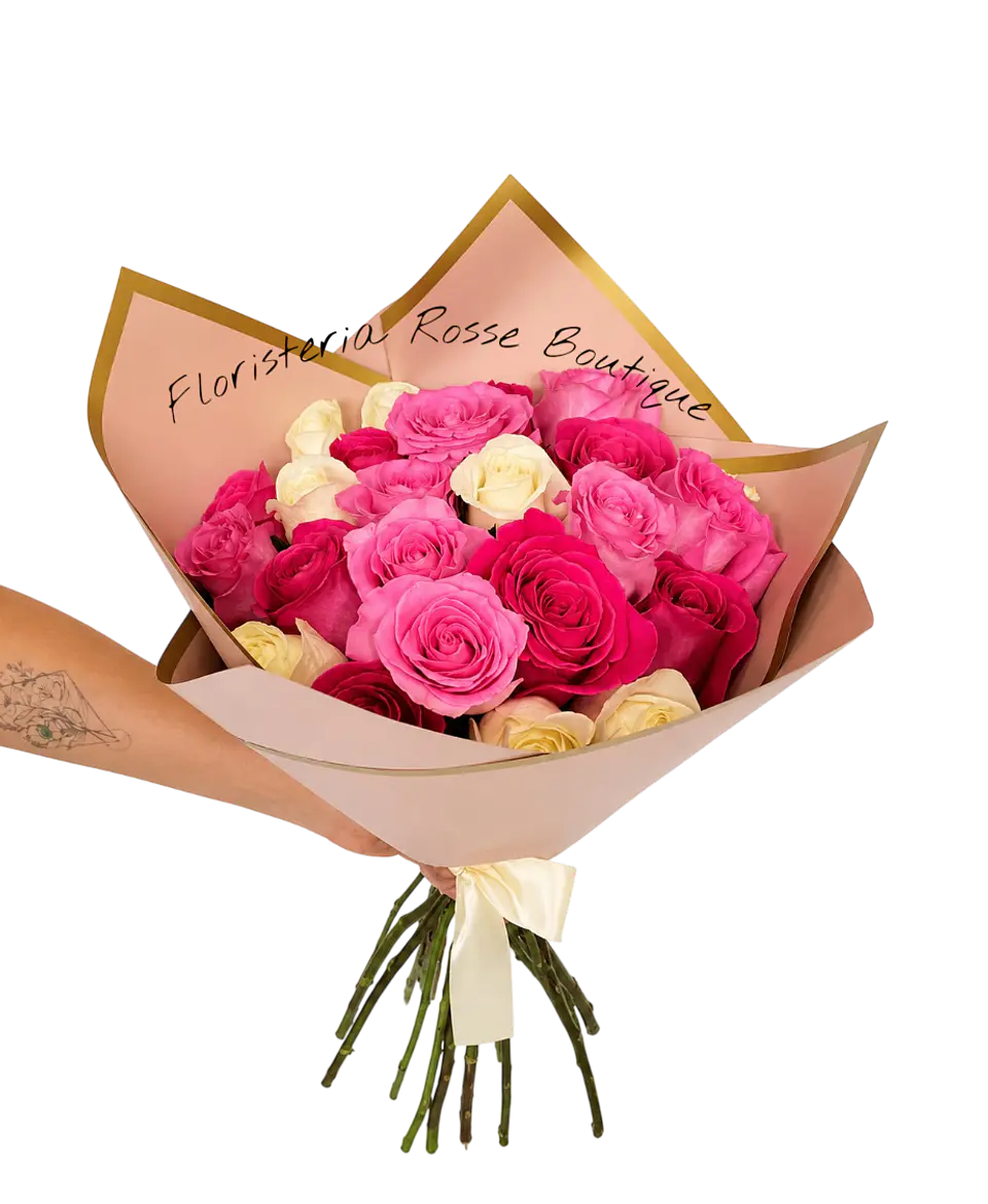 Bouquet de 25 Rosas Tonos Pastel 1