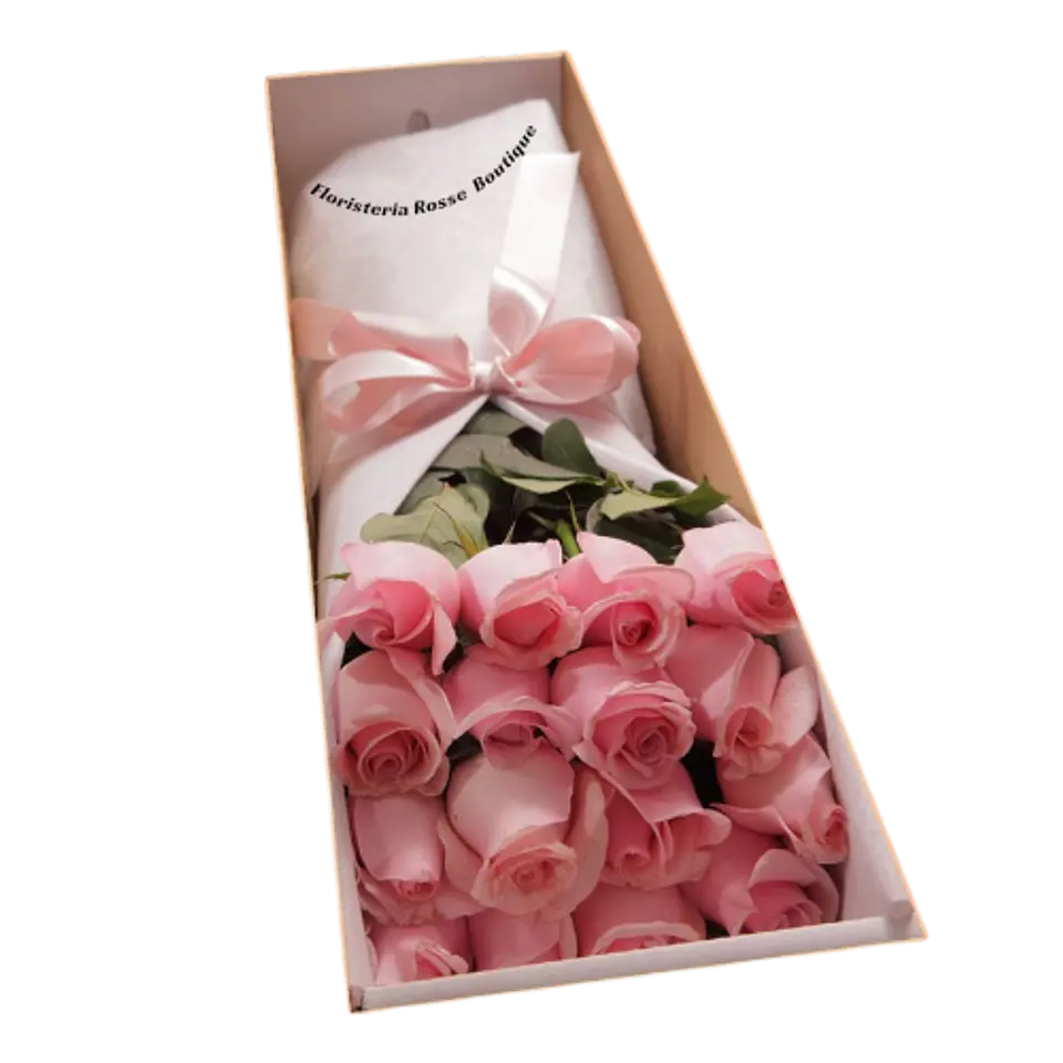 Caja de 16 Rosas Rosadas 1