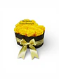 Caja Negra de Corazón con 12 Rosas Amarillas - Miniatura 2