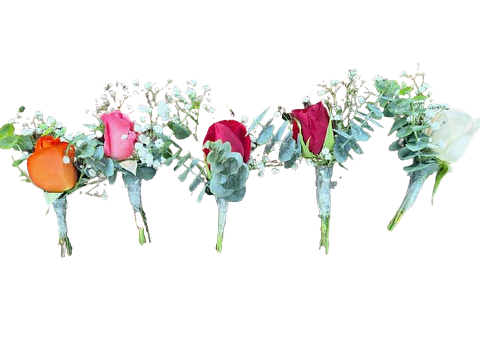Flores de Boutonnières X5